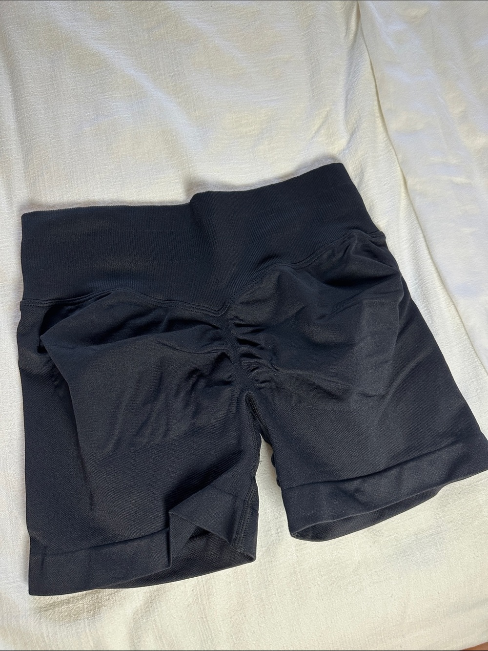 Amazon Black High-Waist Scrunch-Back Bike Shorts